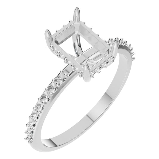 RI-3019 White Gold Ring UNSET - Main View
