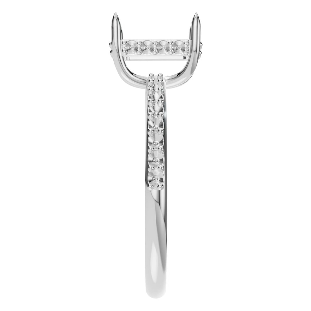 RI-3019 White Gold Ring UNSET - Side View