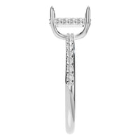 RI-3019 White Gold Ring UNSET - Side View