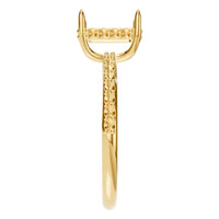 RI-3019 Yellow Gold Ring UNSET - Side View