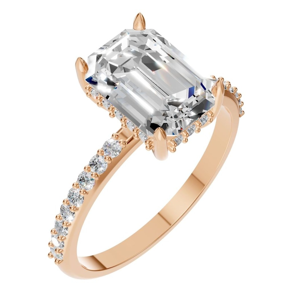 RI-3019 Rose Gold Ring SET - Main View