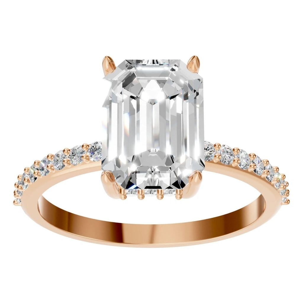 RI-3019 Rose Gold Ring SET - Front View