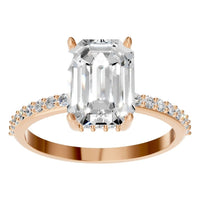 RI-3019 Rose Gold Ring SET - Front View