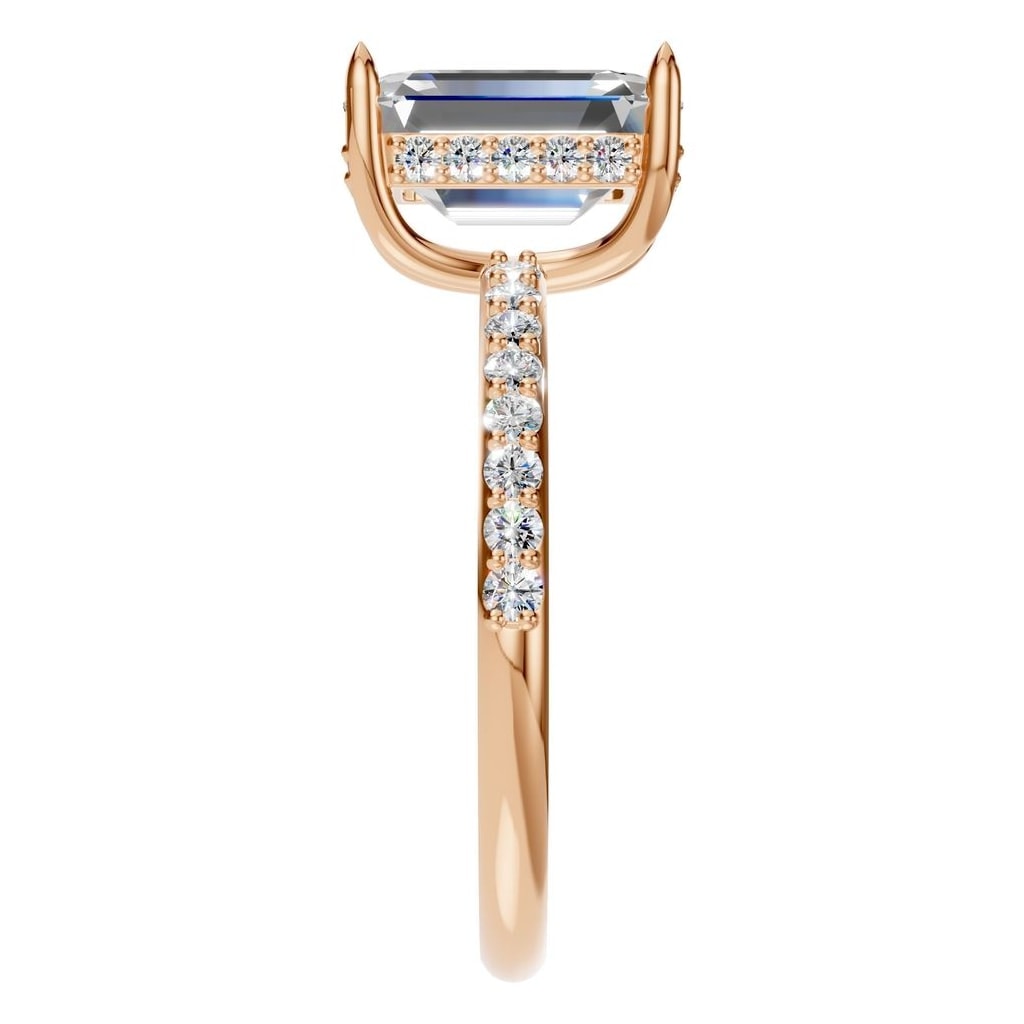 RI-3019 Rose Gold Ring SET - Side View