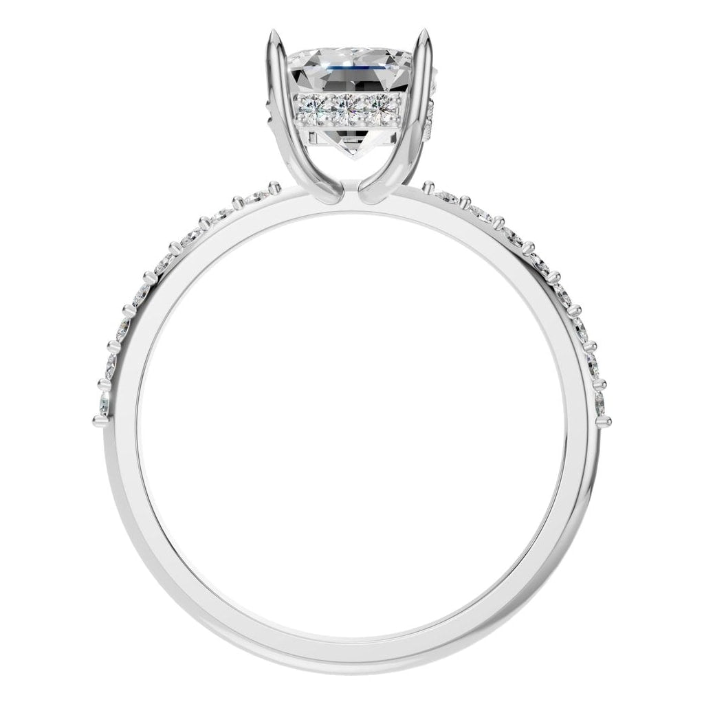 RI-3019 White Gold Ring SET - Top View