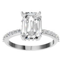 RI-3019 White Gold Ring SET - Front View