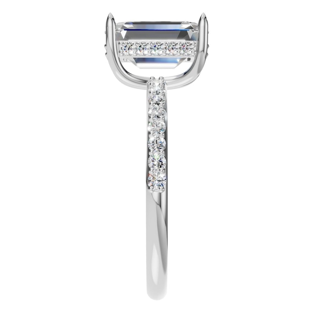 RI-3019 White Gold Ring SET - Side View