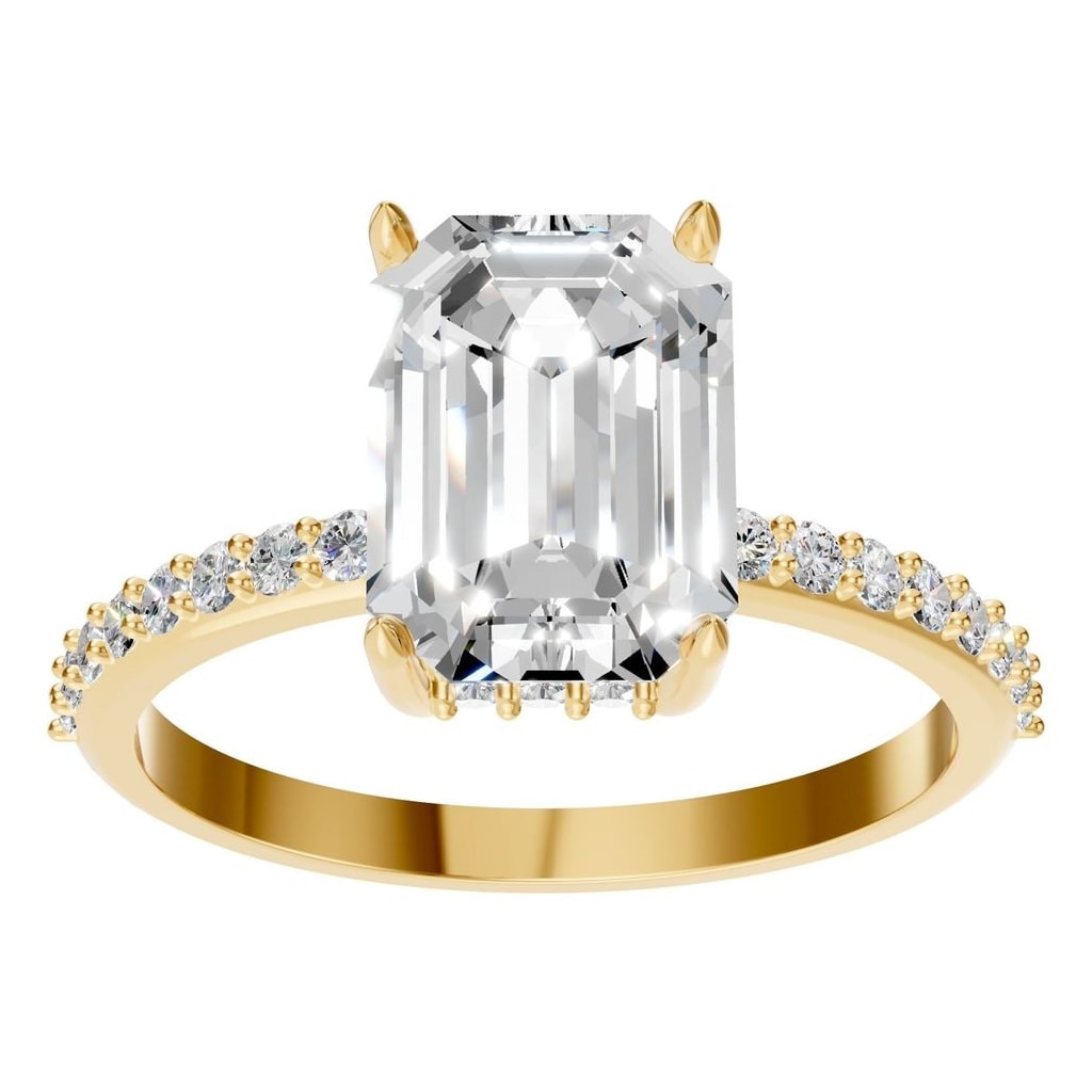 RI-3019 Yellow Gold Ring SET - Front View