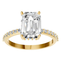RI-3019 Yellow Gold Ring SET - Front View