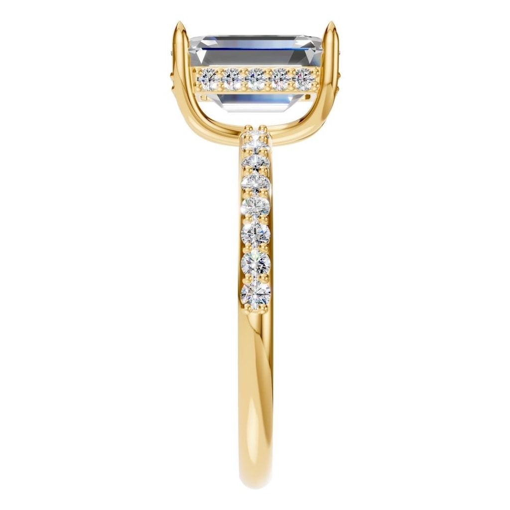 RI-3019 Yellow Gold Ring SET - Side View