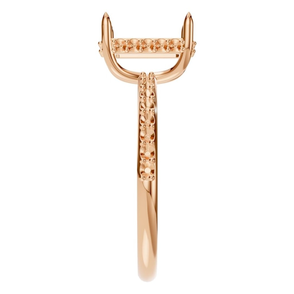 RI-3019 Rose Gold Ring UNSET - Side View