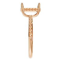 RI-3019 Rose Gold Ring UNSET - Side View