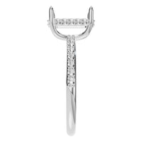 RI-3019 White Gold Ring UNSET - Side View