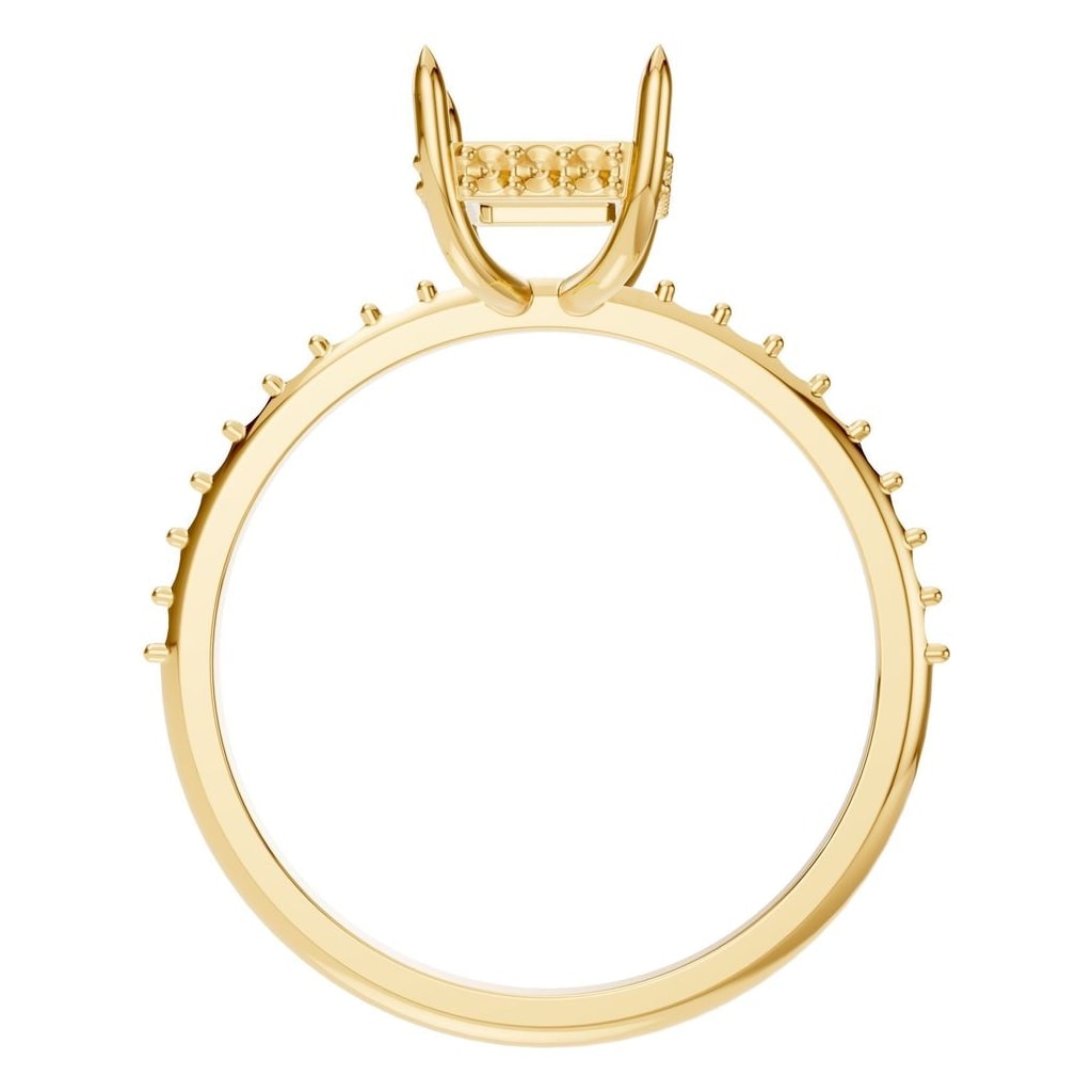 RI-3019 Yellow Gold Ring UNSET - Top View