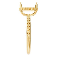 RI-3019 Yellow Gold Ring UNSET - Side View
