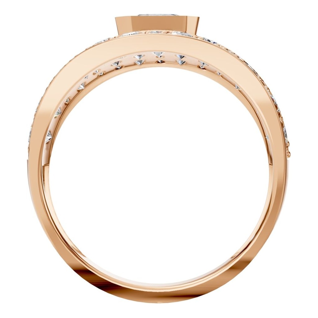 RI-3037 Rose Gold Ring SET - Top View