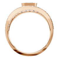 RI-3037 Rose Gold Ring SET - Top View