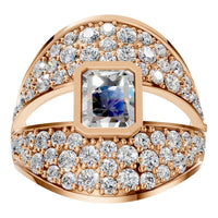 RI-3037 Rose Gold Ring SET - Front View