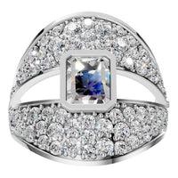 RI-3037 White Gold Ring SET - Front View