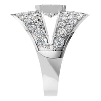 RI-3037 White Gold Ring SET - Side View