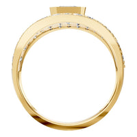 RI-3037 Yellow Gold Ring SET - Top View