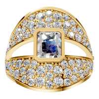 RI-3037 Yellow Gold Ring SET - Front View