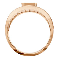 RI-3037 Rose Gold Ring UNSET - Top View