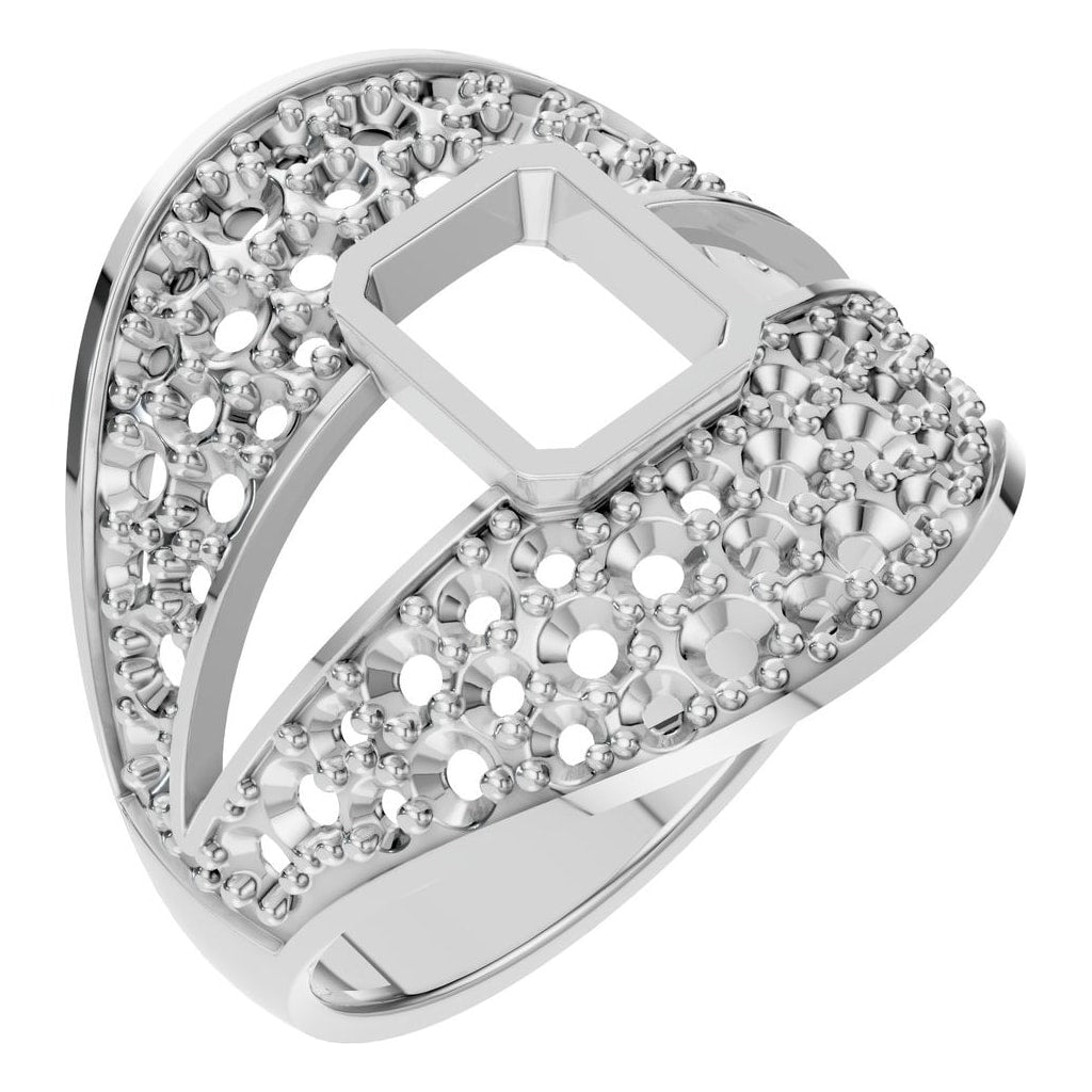 RI-3037 White Gold Ring UNSET - Main View