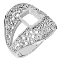 RI-3037 White Gold Ring UNSET - Main View