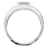RI-3037 White Gold Ring UNSET - Top View