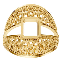 RI-3037 Yellow Gold Ring UNSET - Front View