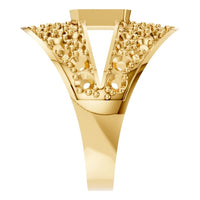 RI-3037 Yellow Gold Ring UNSET - Side View