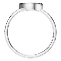 RI-3049 White Gold Ring SET - Top View