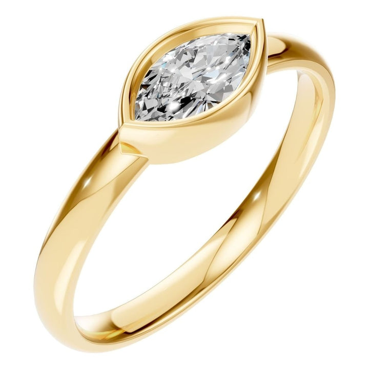 Solitaire Bezel Ring Mounting - Marquise 7.1x3.6mm