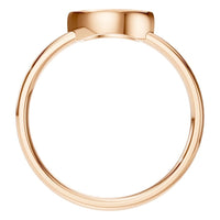 RI-3049 Rose Gold Ring UNSET - Top View