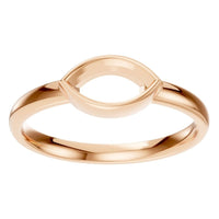 RI-3049 Rose Gold Ring UNSET - Front View