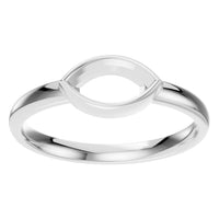 RI-3049 White Gold Ring UNSET - Front View