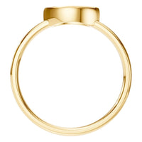 RI-3049 Yellow Gold Ring UNSET - Top View