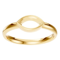 RI-3049 Yellow Gold Ring UNSET - Front View