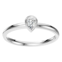 RI-3049 White Gold Ring SET - Front View
