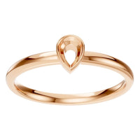 RI-3049 Rose Gold Ring UNSET - Front View