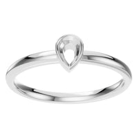 RI-3049 White Gold Ring UNSET - Front View