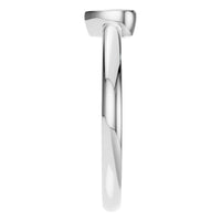 RI-3049 White Gold Ring UNSET - Side View