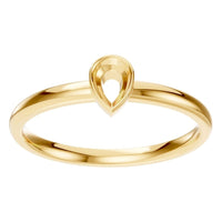 RI-3049 Yellow Gold Ring UNSET - Front View