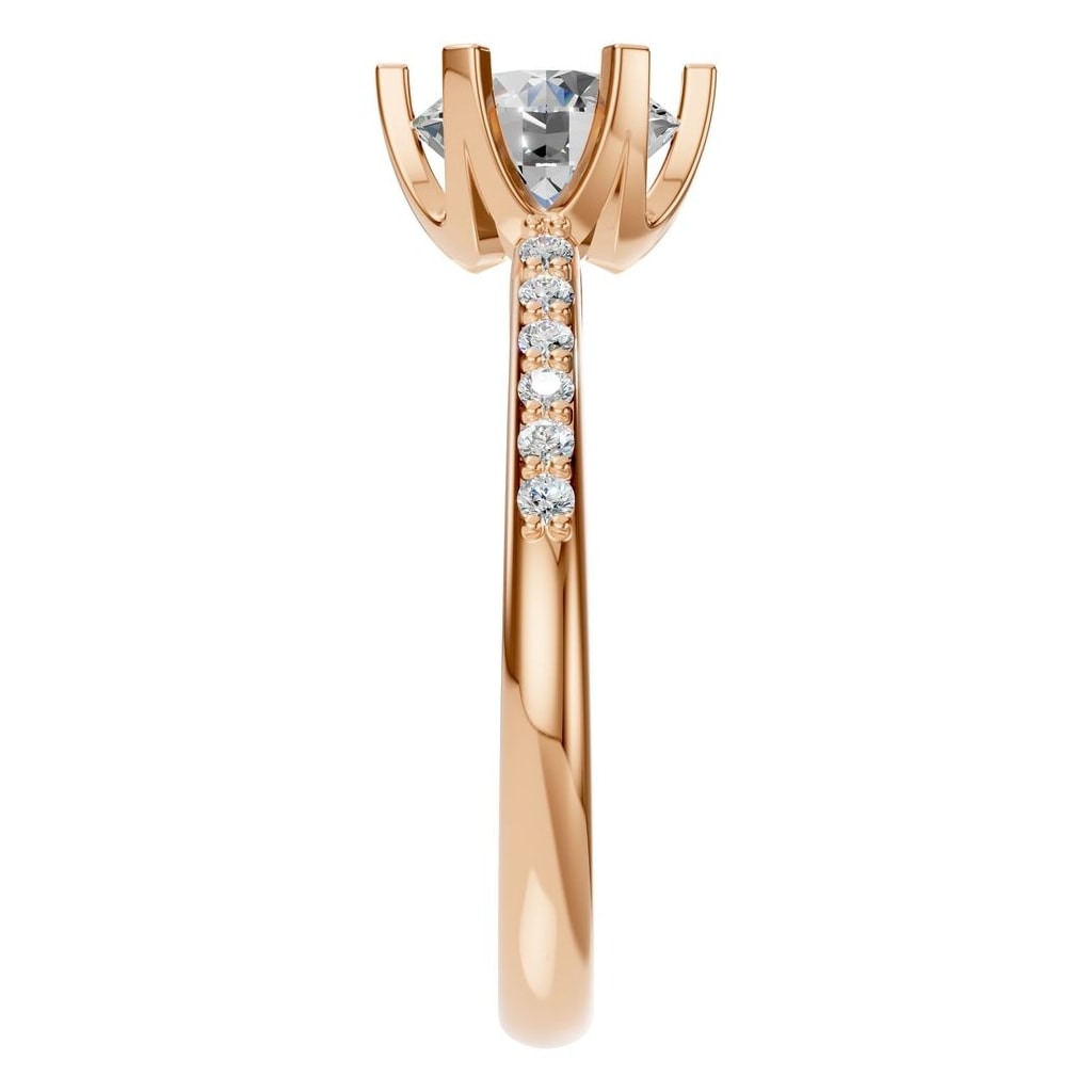 RI-3059 Rose Gold Ring SET - Side View