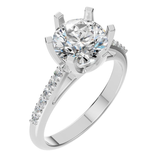 RI-3059 White Gold Ring SET - Main View