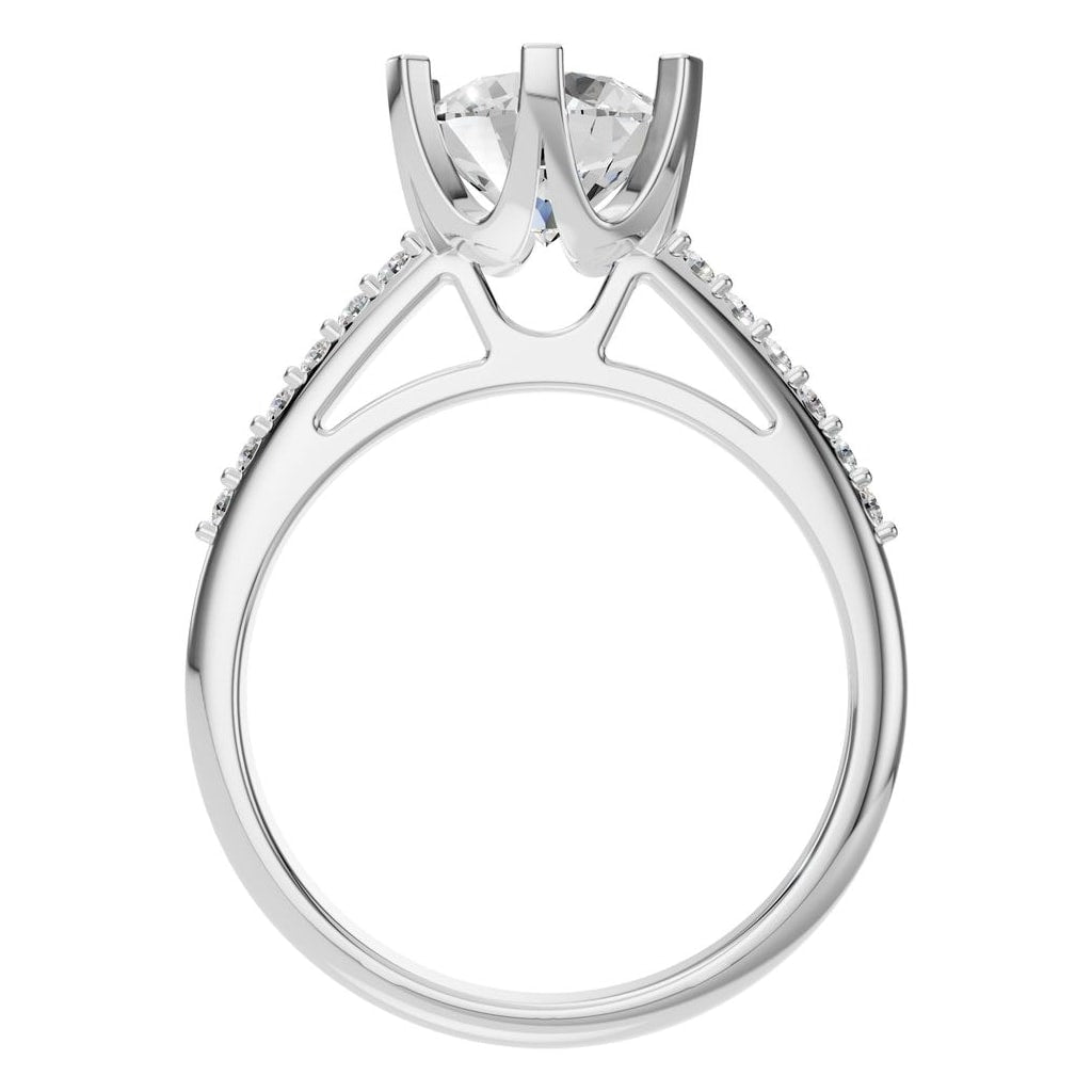 RI-3059 White Gold Ring SET - Top View