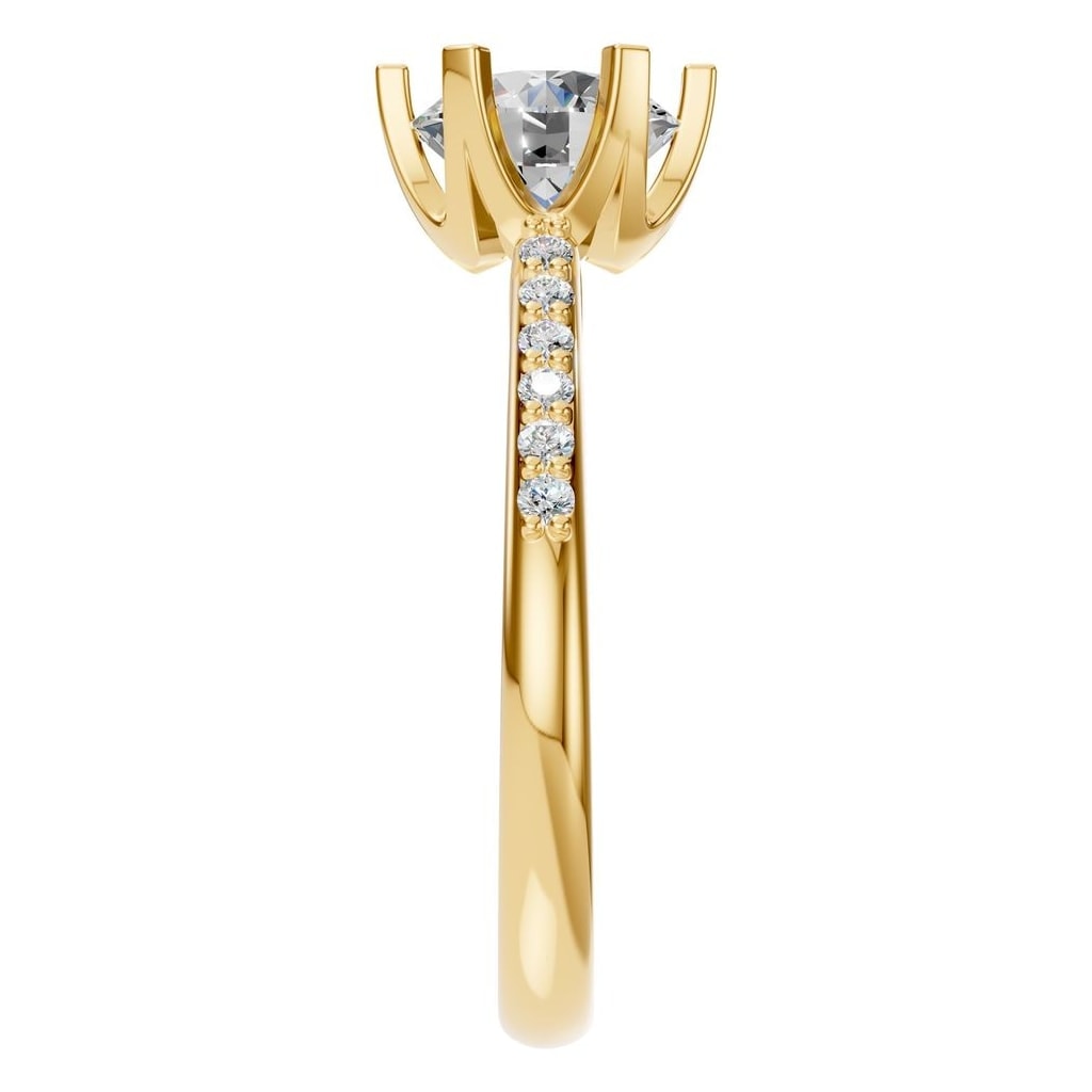 RI-3059 Yellow Gold Ring SET - Side View