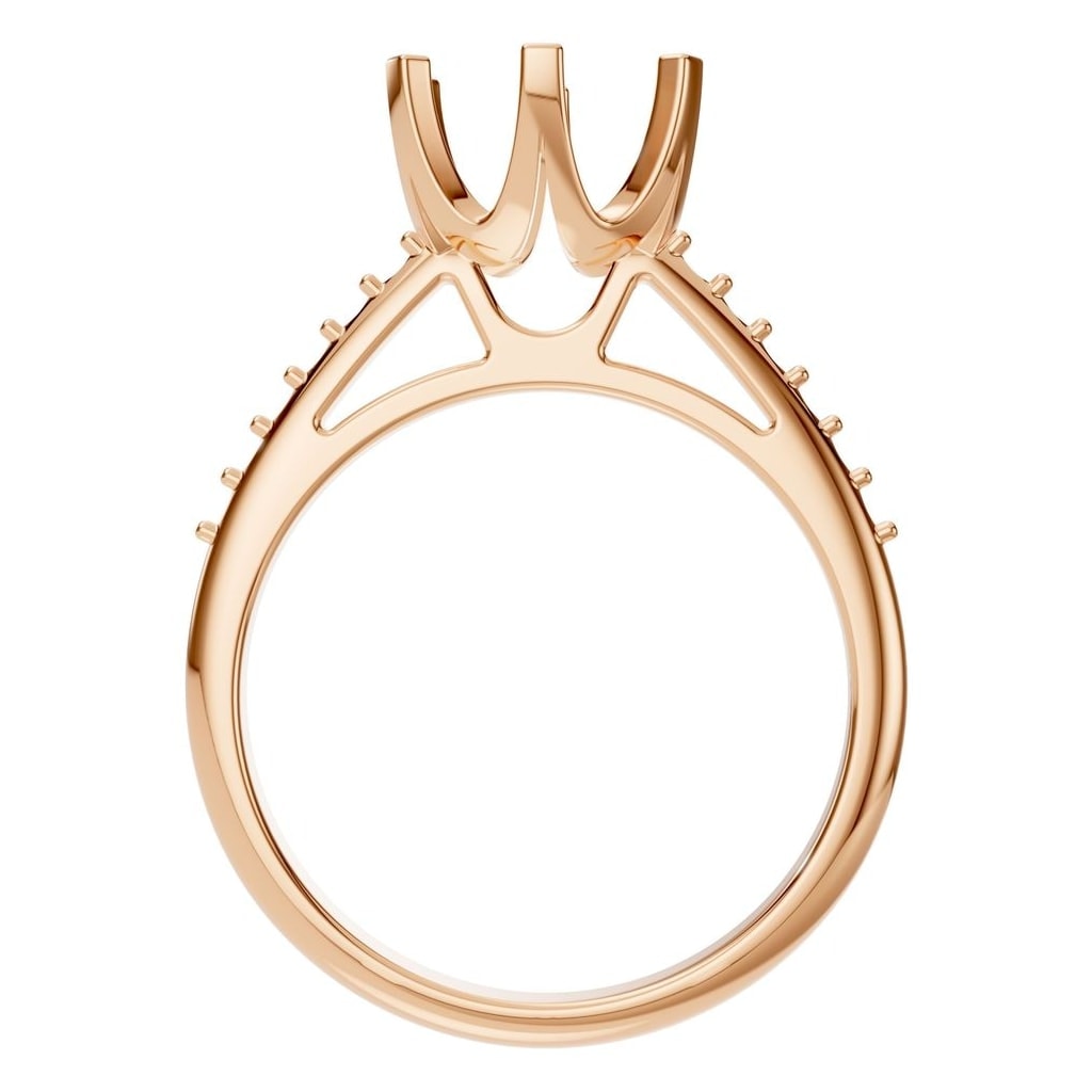 RI-3059 Rose Gold Ring UNSET - Top View
