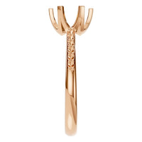 RI-3059 Rose Gold Ring UNSET - Side View